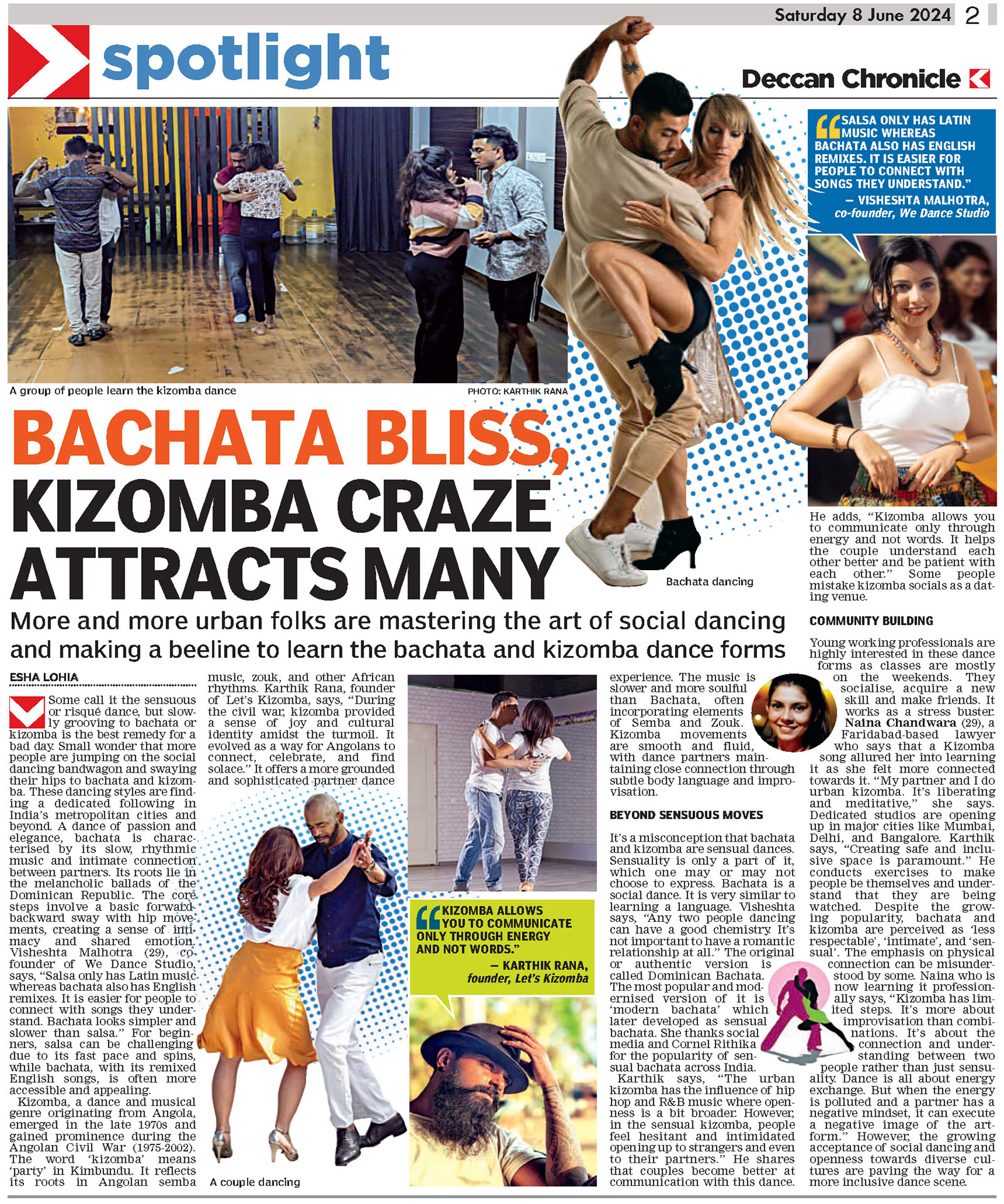 Naina - The Vow Delhi NCR - Bachata Bliss Kizomba Craze Attracts Many - Dance With Me India