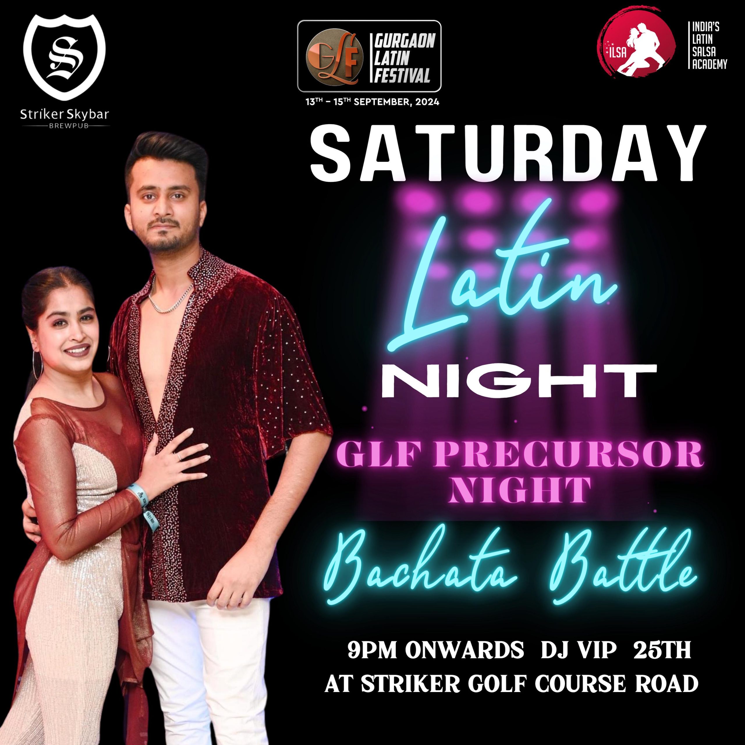 Gurugram, Delhi NCR - ILSA Saturday Latin Night (Salsa, Bachata, Kizomba) by DJ Vipin at Striker Skybar - Social Dancing - Dance With Me India